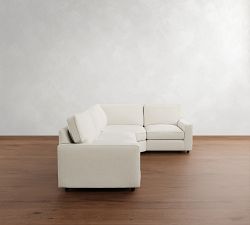 PB Comfort Square Arm 3-Piece Wedge Sleeper Sectional (119&quot;)