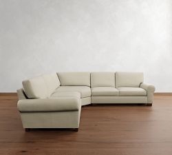Turner Roll Arm 3-Piece L-Shaped Wedge Sectional (113&quot;&ndash;117&quot;)
