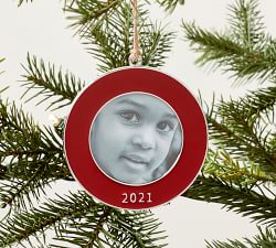 2021 Dated Enamel Frame Ornament - Red