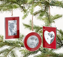 2021 Dated Enamel Frame Ornament - Red