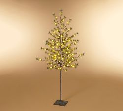 Lit Icy Pine Tree