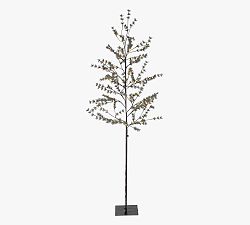 Lit Icy Pine Tree