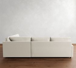 PB Comfort Square Arm 3-Piece Wedge Sleeper Sectional (119&quot;)
