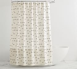 Rustic Reindeer Organic Shower Curtain