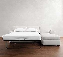 York Roll Arm Chaise Sleeper Sectional (119&quot;)