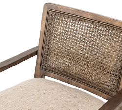 Giselle Upholstered Cane Dining Armchair