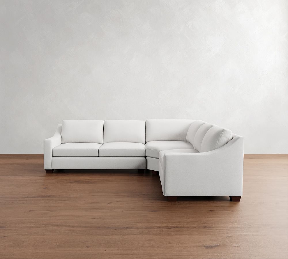 York Slope Arm 3-Piece L-Shaped Wedge Sleeper Sectional (117&quot;)