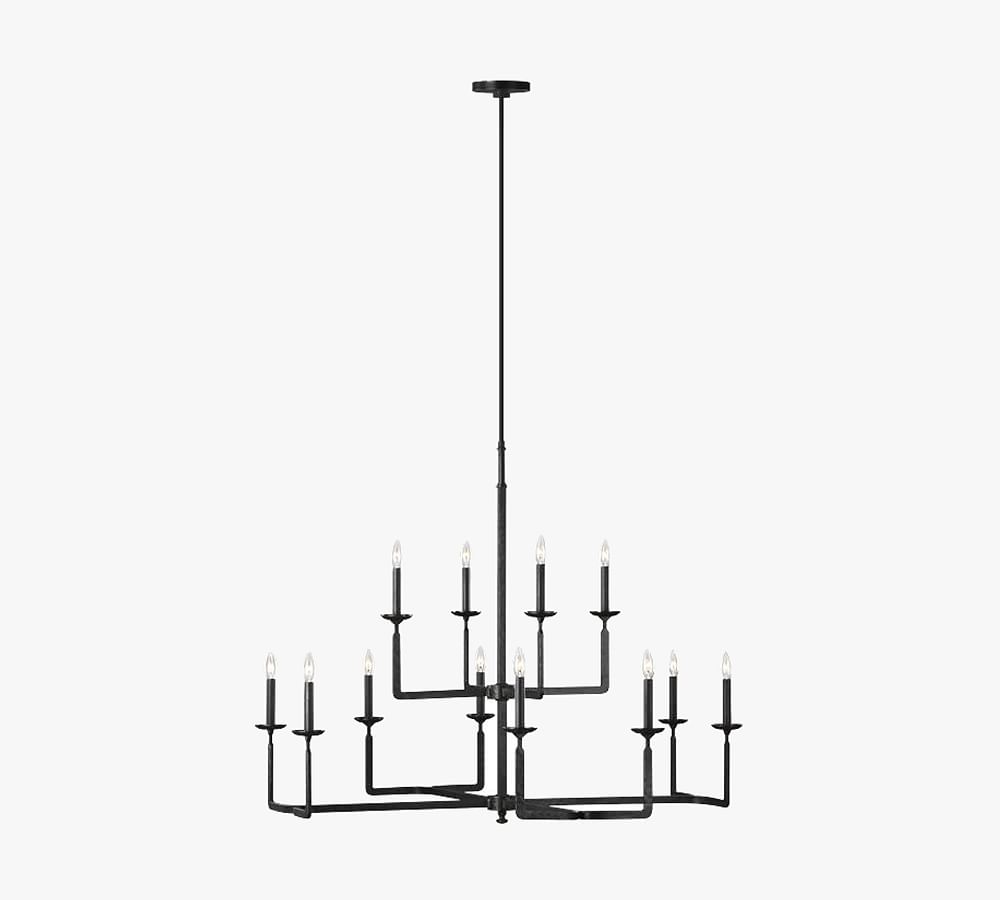 Hamrick Iron Two Tier Chandelier (44&quot;)