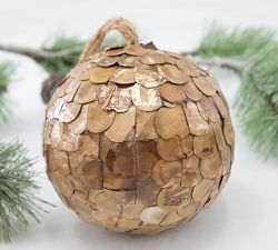 Shatterproof Gold Pod Ornaments - Set of 12