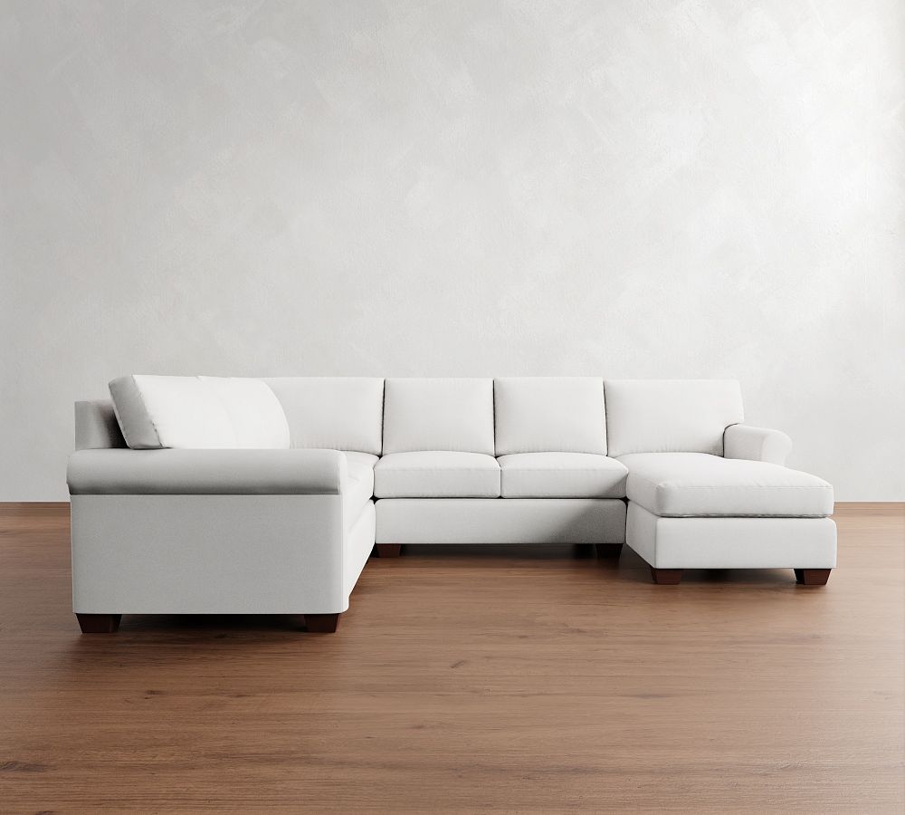 York Roll Arm 4-Piece Chaise Sectional (116&quot;)