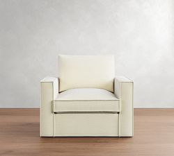 Westwood Square Arm Flange Edge Slipcovered Chair