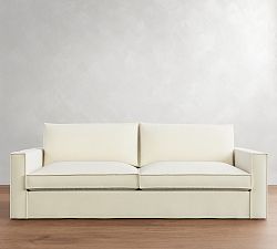 Westwood Square Arm Flange Edge Slipcovered Sofa (78&quot;-102&quot;)
