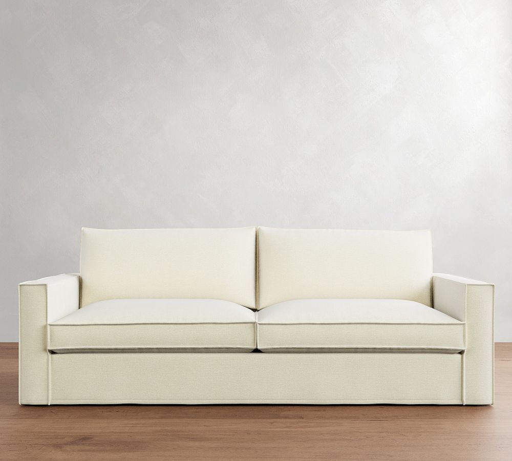 Westwood Square Arm Flange Edge Slipcovered Sofa (78&quot;-102&quot;)