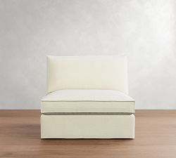 Build Your Own Westwood Square Arm Flange Edge Slipcovered Sectional