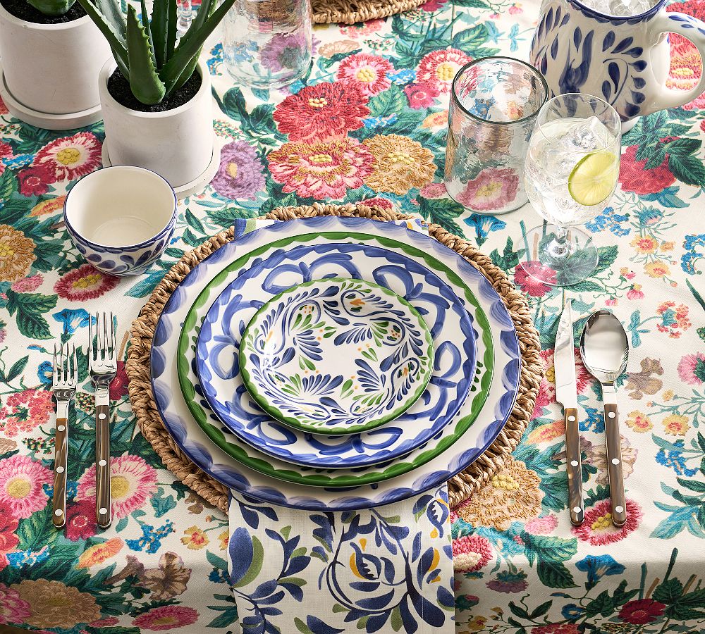 Puebla Multi Porcelain Appetizer Plates - Set of 4