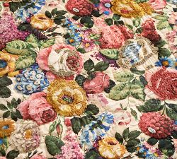 Lorain Multi Floral Embroidered Reversible Quilt
