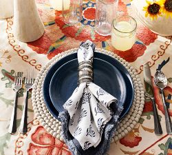 Sandra Block Print Organic Cotton Napkins - Set of 4