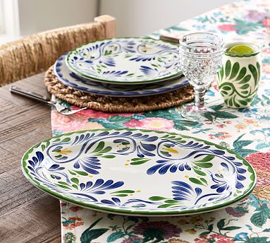 Puebla Multi Porcelain Oval Serving Platter