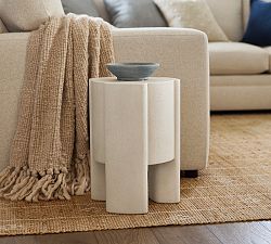 Rockwell Round Concrete Accent Table (14&quot;)
