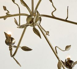 Botanical Forged Iron Oval Chandelier (50&quot;)