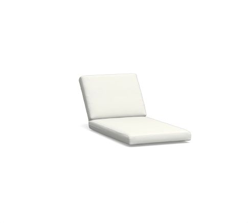 Huntington Single Outdoor Chaise Cushion Cvr,High Perf. Recycled Canvas; Frost