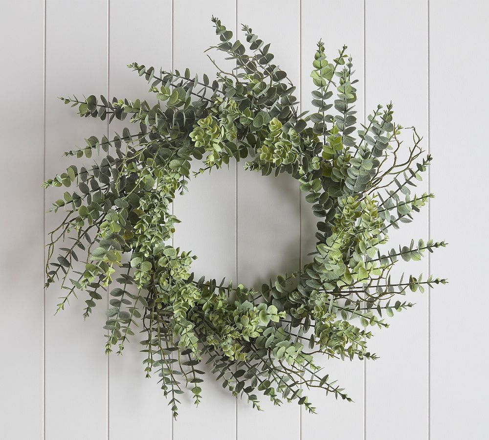 Faux Outdoor Safe Eucalyptus Wreath | Pottery Barn