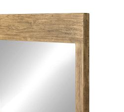 Light Pine Wall Mirror with Ledge