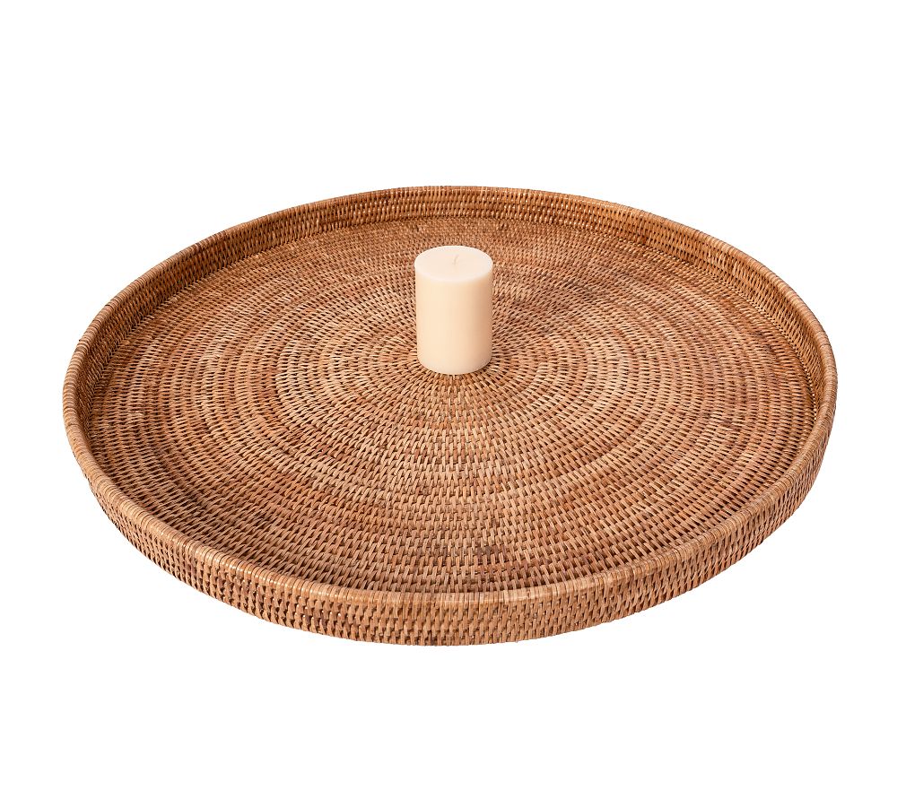 Tava Handwoven Rattan Oversized Round Tray