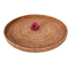 Tava Handwoven Rattan Oversized Round Tray