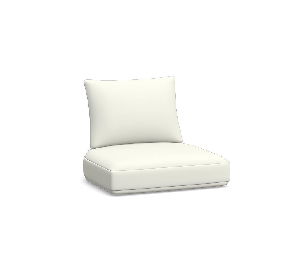 Woodside Outdoor Lounge Chair Cushion, High Performance Canvas; White
