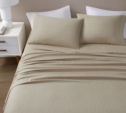 Mel Cotton Flannel Striped Sheet Set