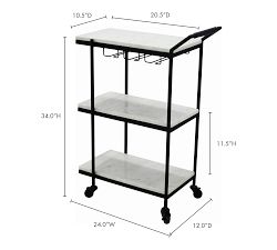 Laval Marble Bar Cart (24&quot;)