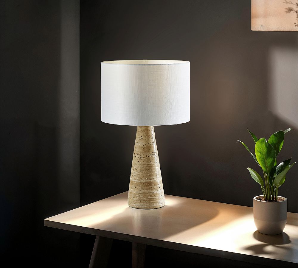 Golding Travertine Table Lamp (21&quot;)