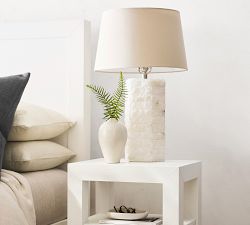 Barrett Chiseled Alabaster Table Lamp (25&quot;)