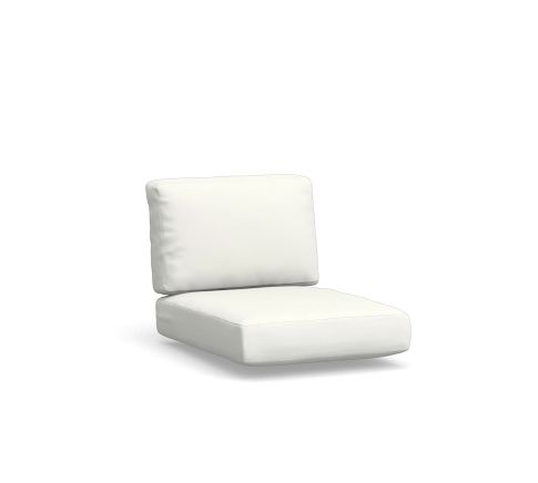 Huntington Sq-Arm Swvl Outdoor Lounge Chair Cushion Cvr,High Perf. Recycled Canvas; Frost