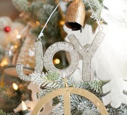 Beaded Love &amp; Joy Ornaments