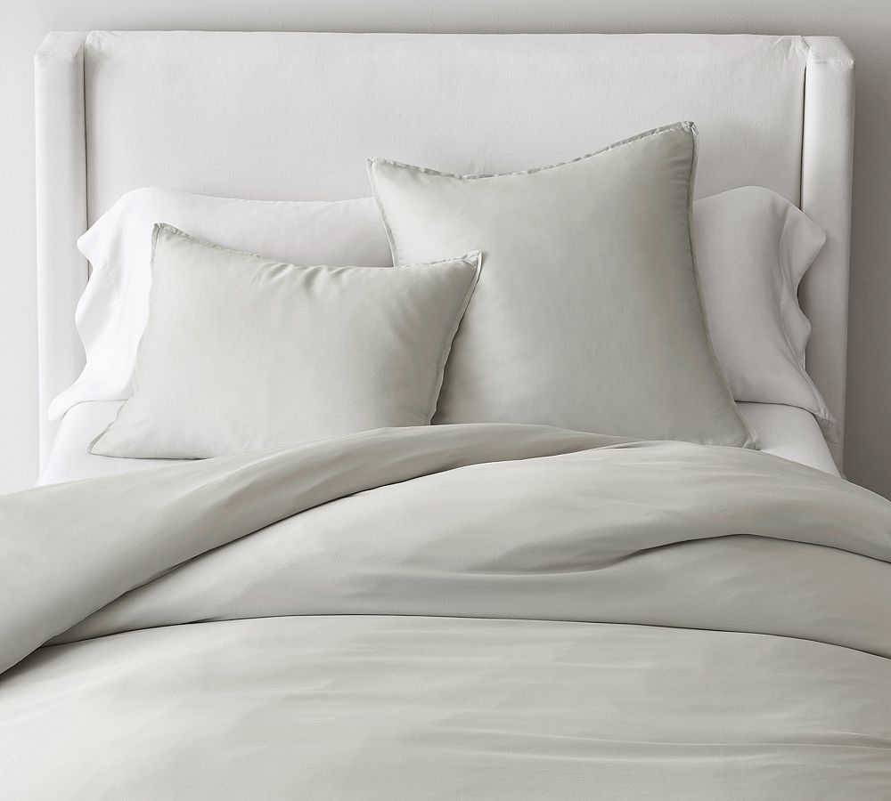 TENCEL™ Essential Duvet Cover (King, Soft Gray)