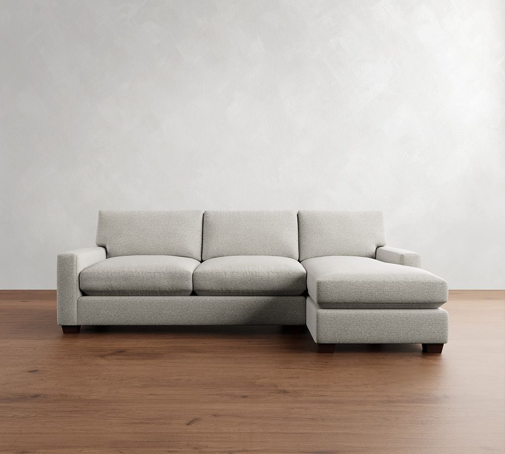 PB Comfort Modern Square Arm Chaise Sleeper Sectional (108&quot;)