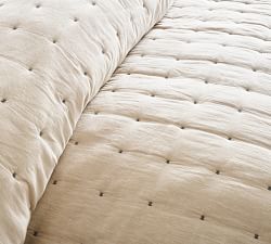 Tufted Cotton Linen Quilt