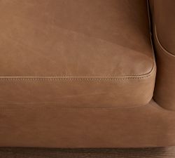 Ayden Tufted Barrel Arm Leather Swivel Chair