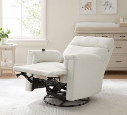 Dream Square Arm Deluxe Power Swivel Recliner with Massage &amp; Heat
