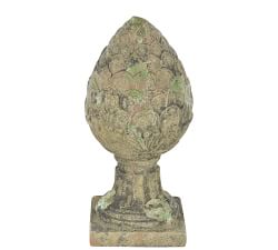 Mossy Pinecone Finial Garden Object