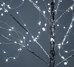 Silver Sparkle Fairy Light Trees with LED Lights