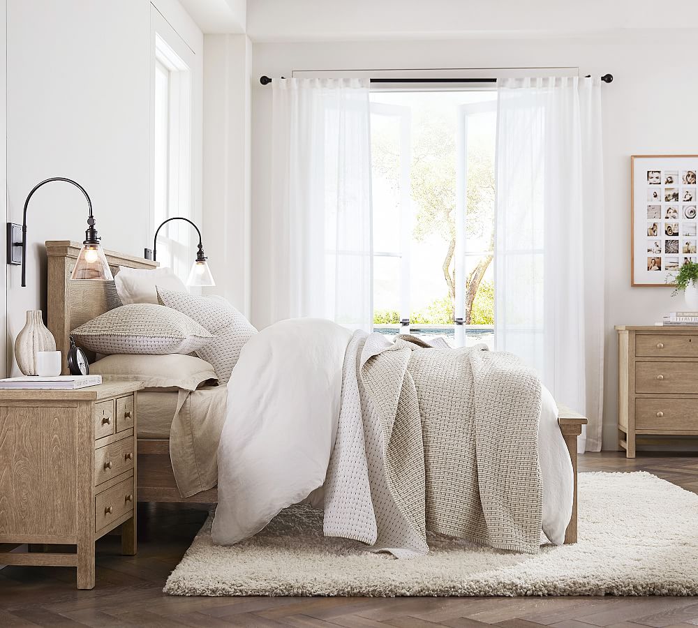 Farmhouse Platform Bed - Wooden Beds | Pottery Barn