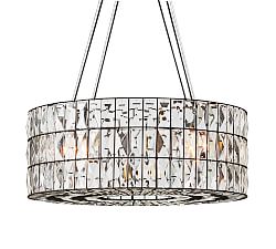 Open Box: Adeline Crystal Round Chandelier- Bronze, Large 27&quot; Diameter