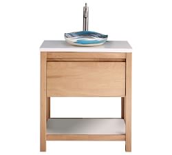 Rilen Sunrise 30&rdquo; Handcrafted Single Vanity with Glass Sink