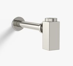 Modern Square Sink Drain 1-1/4&rdquo; P-Trap
