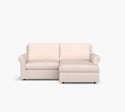 Sanford Roll Arm Reversible Chaise Sectional - Storage Available (77&quot;&ndash;90&quot;)