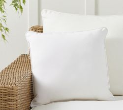 Sunbrella&#0174; Contrast Piped Solid Outdoor Pillow