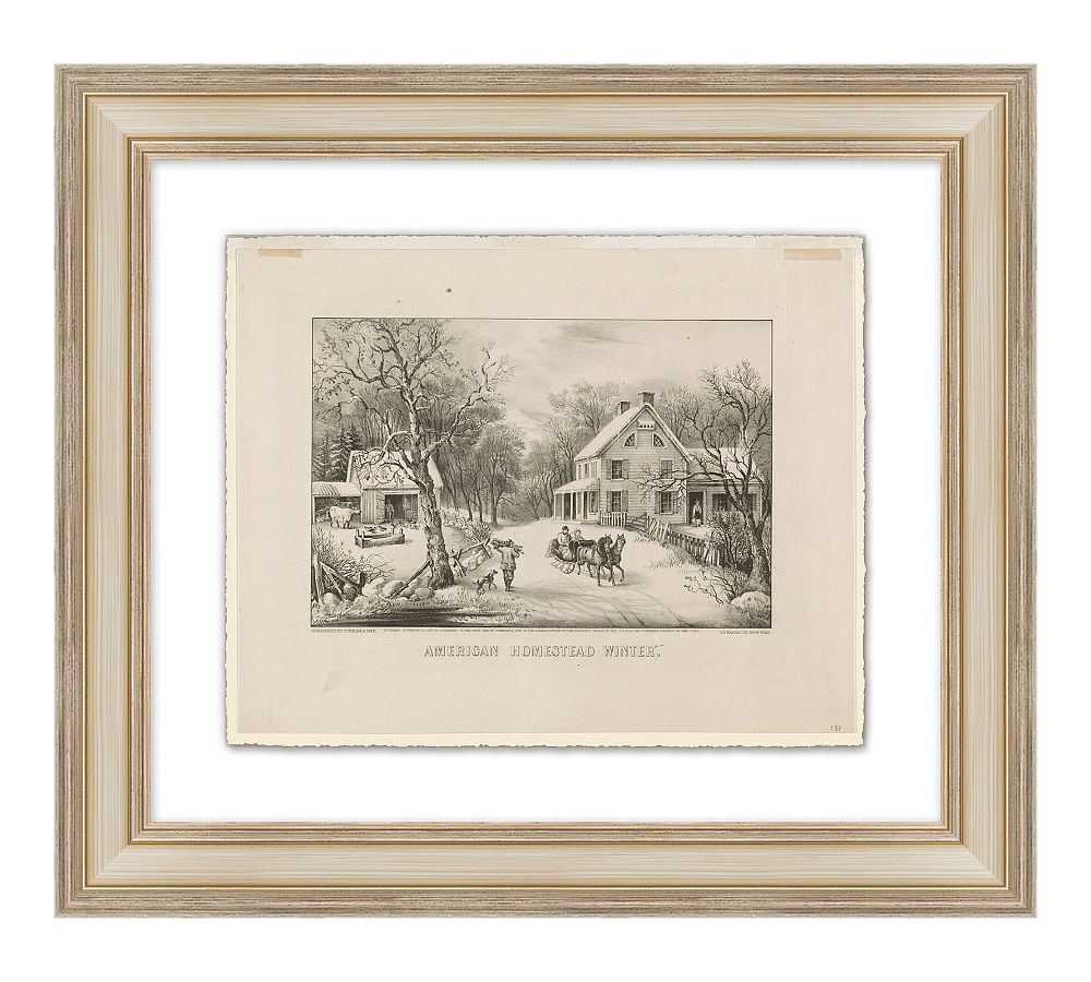 American Homestead Winter Framed Print